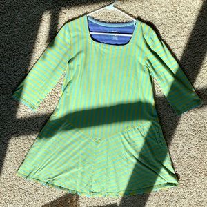 Gudrun Sjoden striped green tunic/short dress